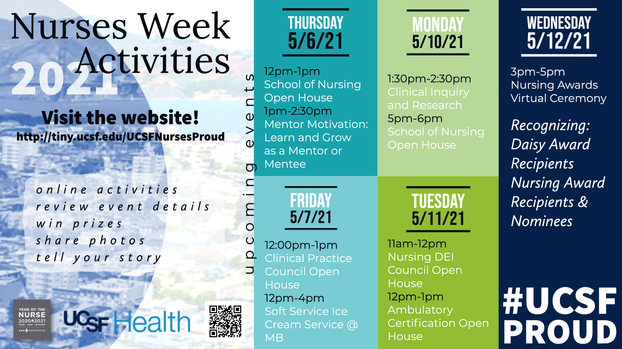 2021 UCSF Nurses Week Flyer of Events
